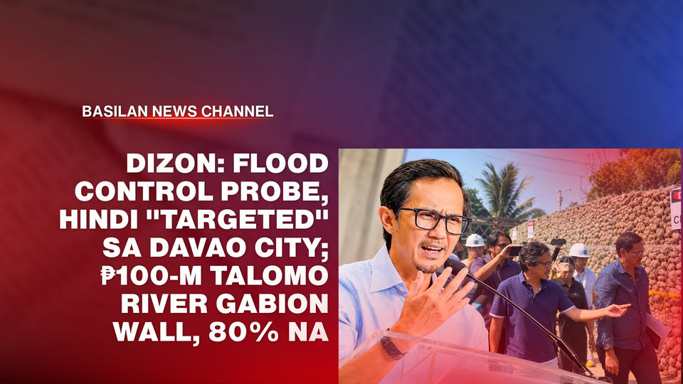 Dizon: Flood control probe, hindi "targeted" sa Davao City;    ₱100-M Talomo River gabion wall, 80% na